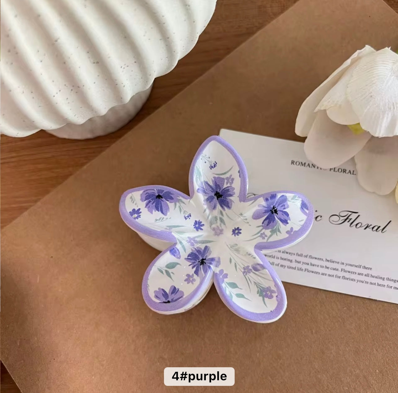Patterned Flower Clip