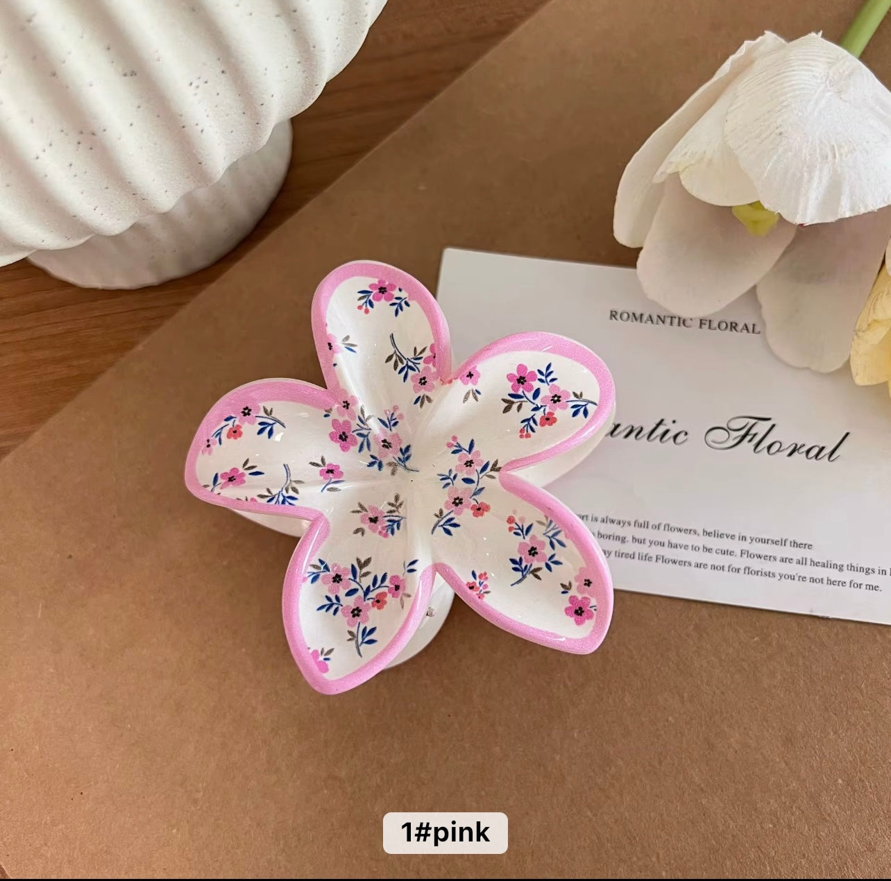 Patterned Flower Clip