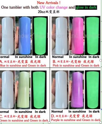 Custom Stainless Steel 20oz - Glow in the Dark and UV