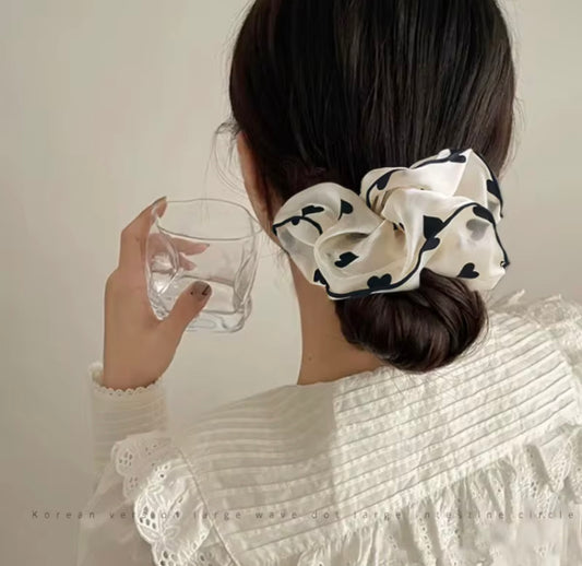 Heart Patterned Scrunchie