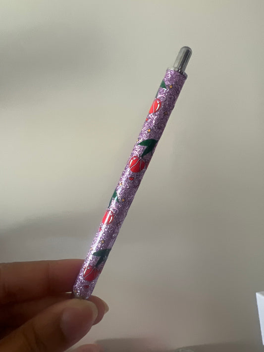 Cherry Refillable Glitter Pen