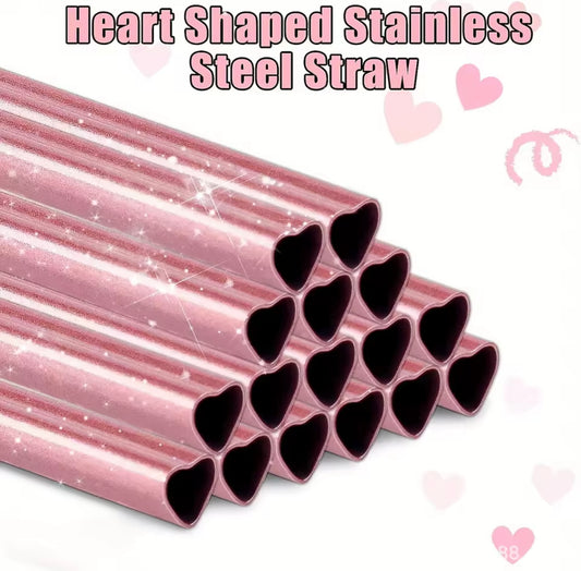 Stainless Steel Heart Shaped Straws