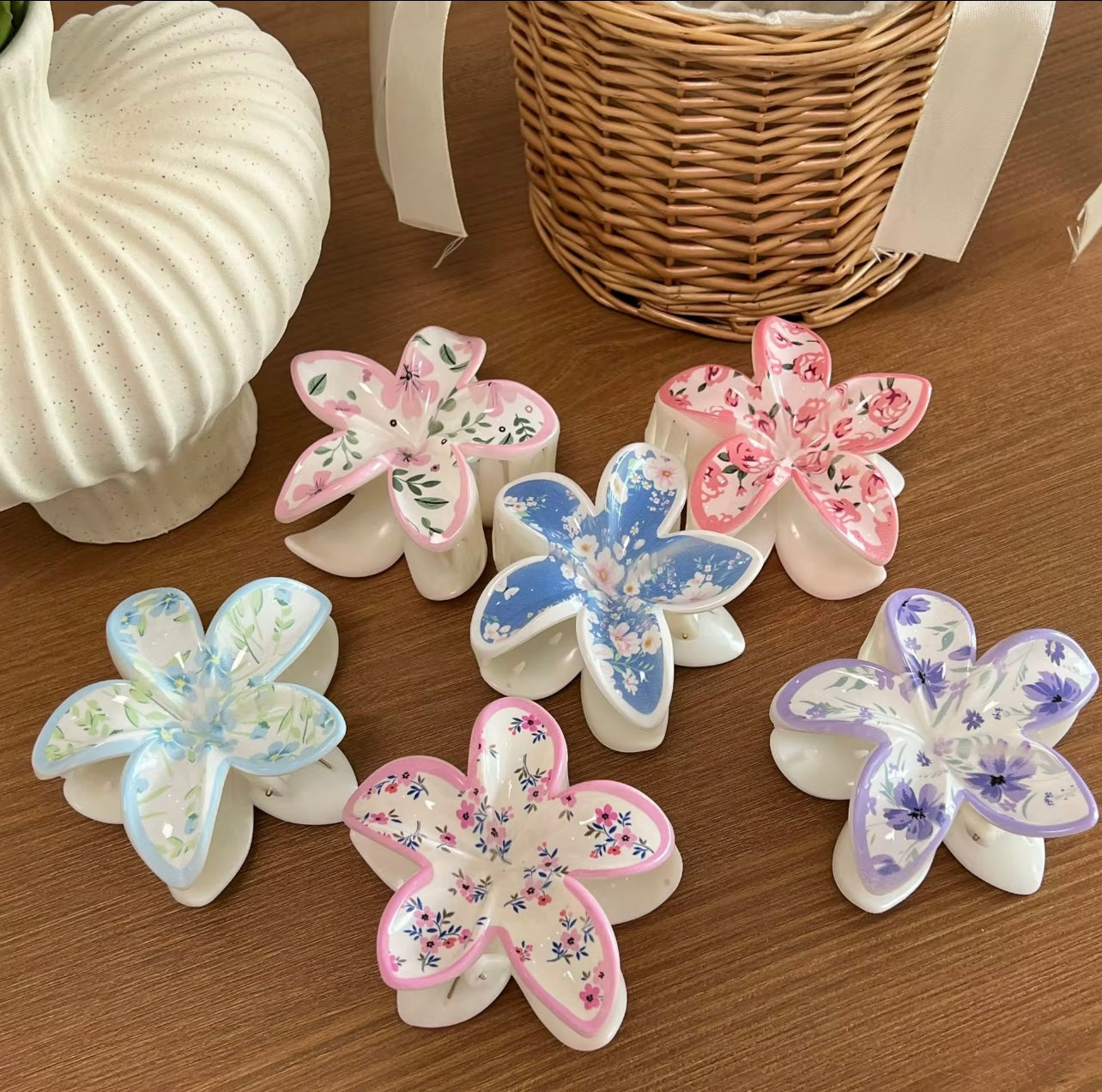 Patterned Flower Clip