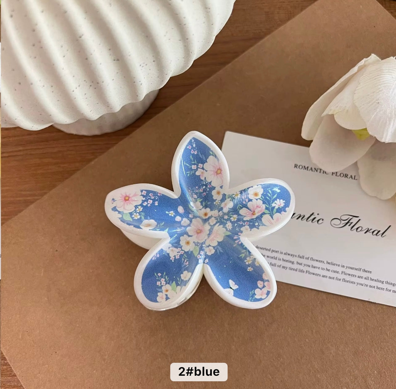 Patterned Flower Clip
