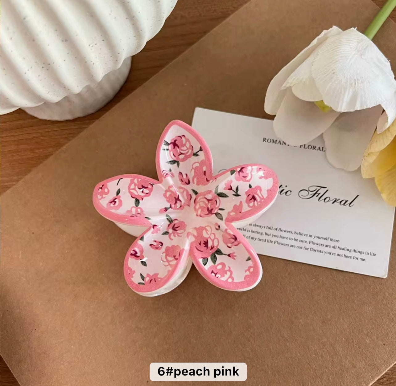 Patterned Flower Clip