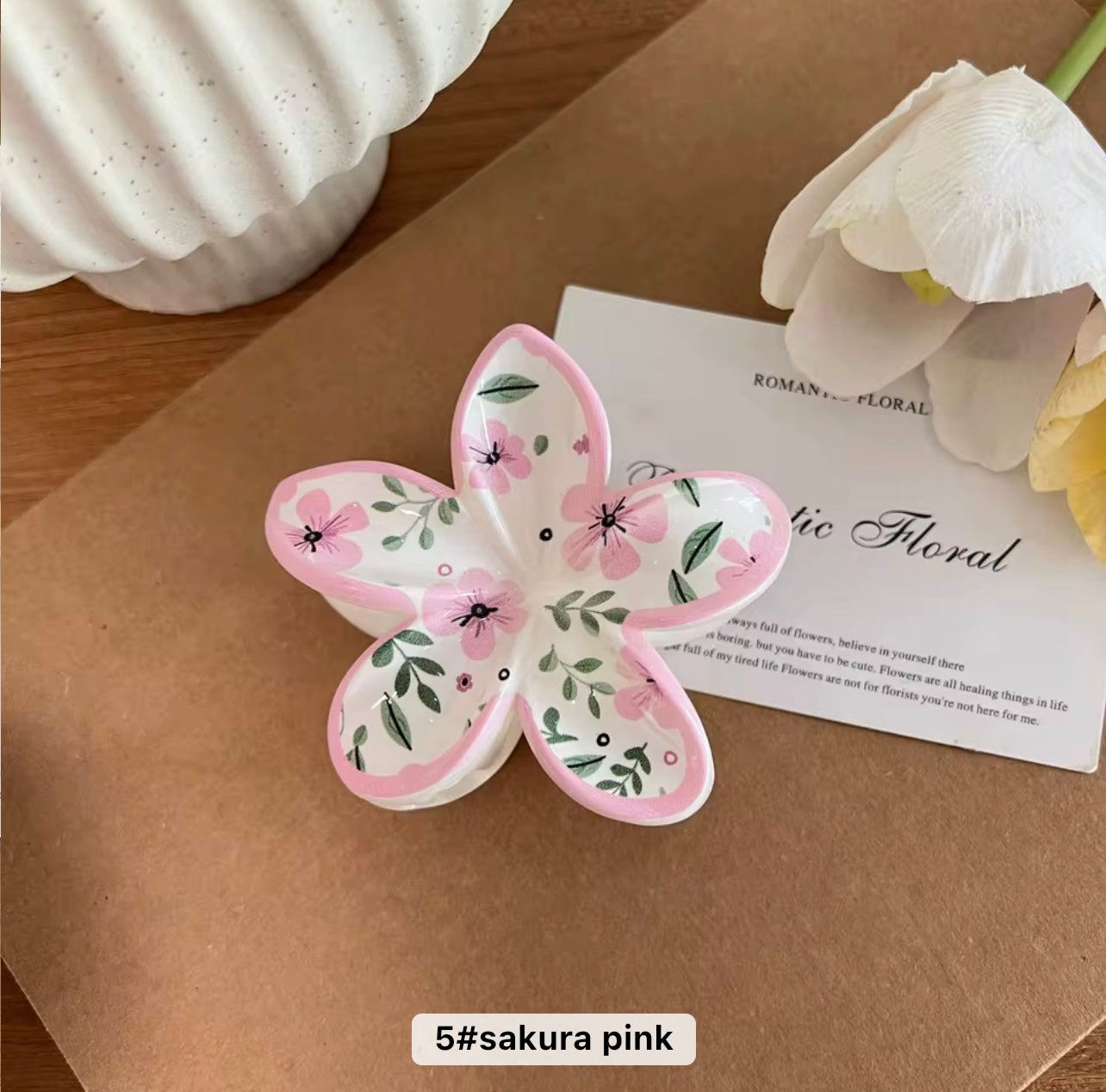 Patterned Flower Clip