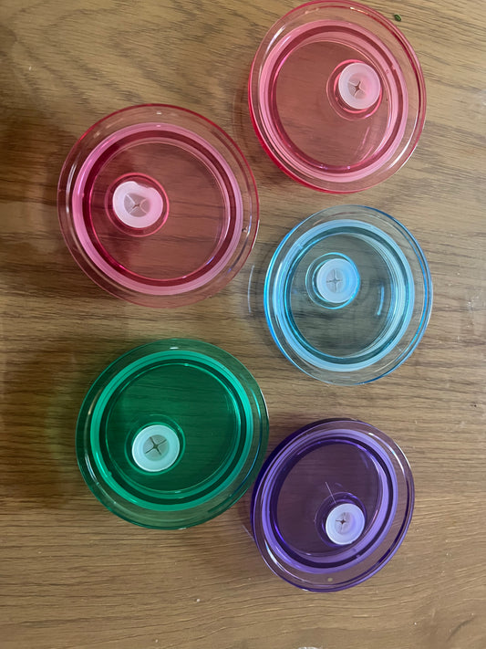 Clear Acrylic Lids for Glass Libbey Cans