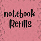 Notebook Refill