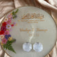 Round Floral Ring Plate | Wedding Plate | Nikkah Plate