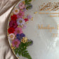 Round Floral Ring Plate | Wedding Plate | Nikkah Plate