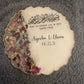 Large Round custom resin ring plate with two ring holders | Nikkah | Wedding | Personalise | Gift | Bespoke | Luxury | Home | Vanity Tray
