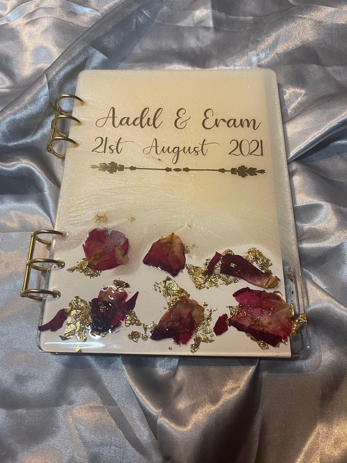 Custom Wedding Guestbook | Nikkah | Scrapbook | Marriage | Bride | Groom | Resin | Name | Couple | Gift | Personalised  | Journal