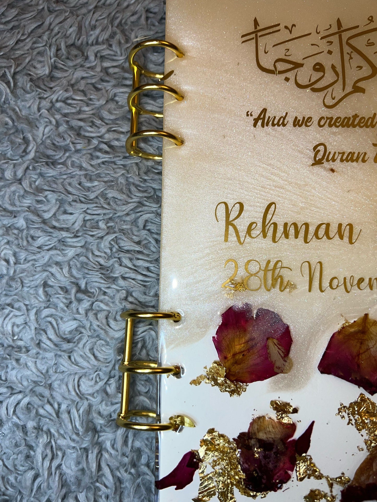 Custom Wedding Guestbook | Nikkah | Scrapbook | Marriage | Bride | Groom | Resin | Name | Couple | Gift | Personalised  | Journal